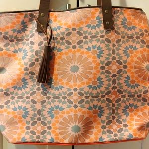 Beautiful pattern canvas shopper bag